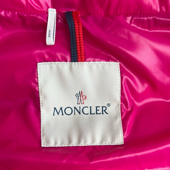 Moncler Bright Pink Puffer Vest Goose Down Padded Hot Pink - Picture 9 of 15